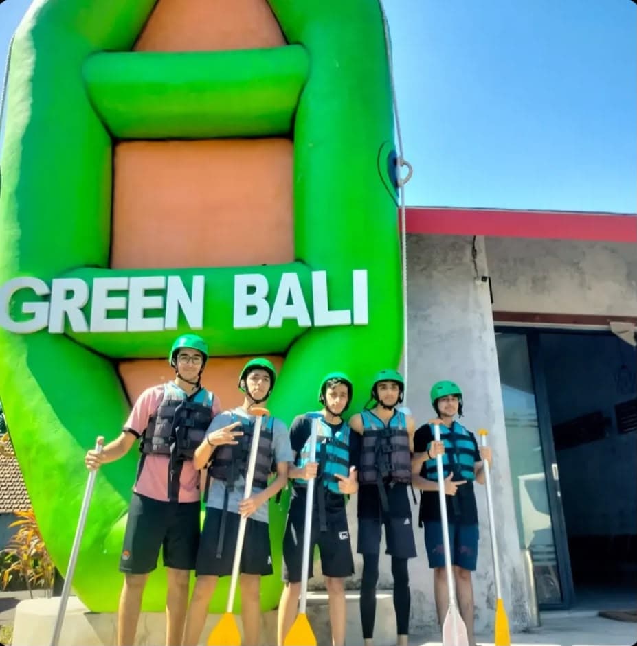 Bali rafting group prepared for their river adventure