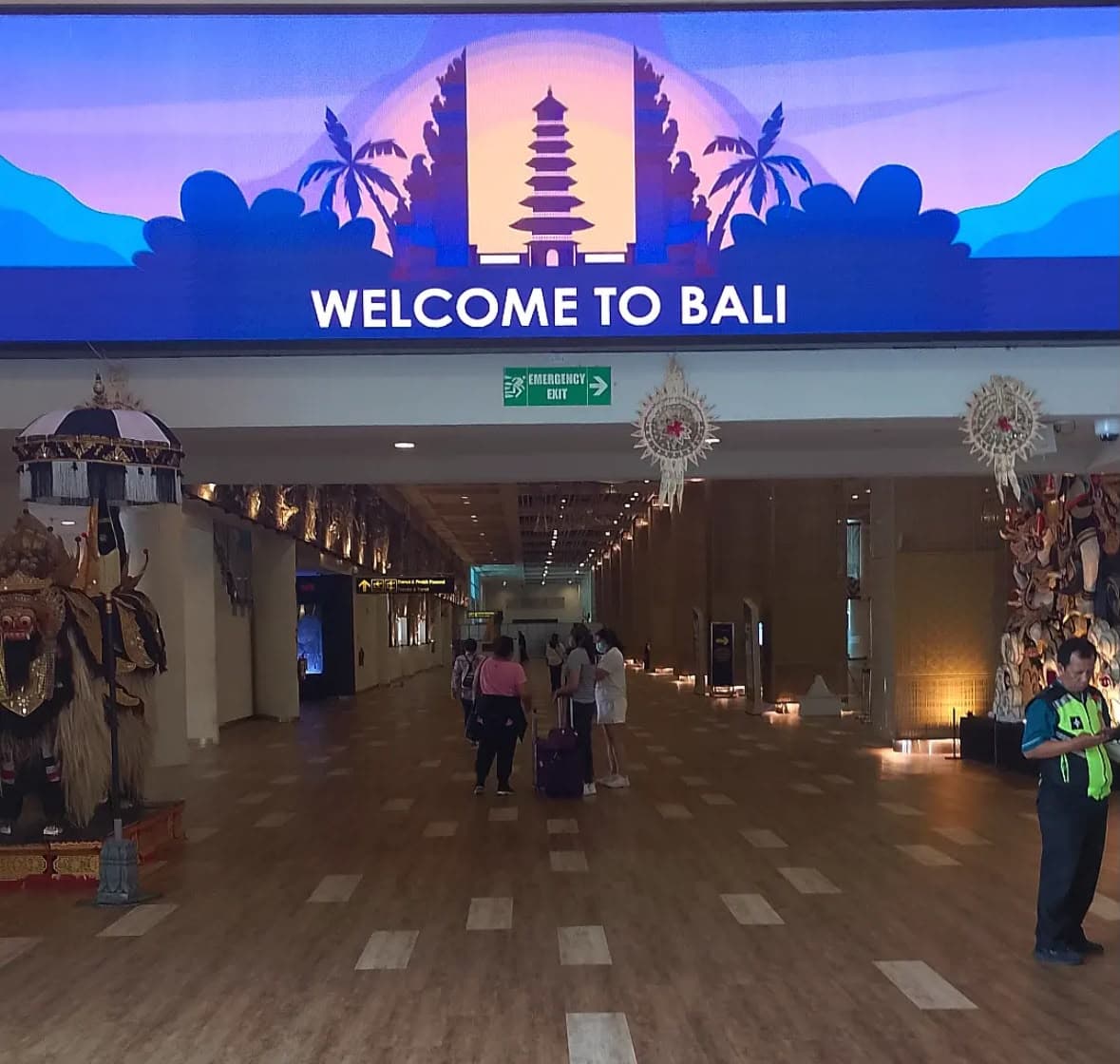 Arrival at Bali international airport